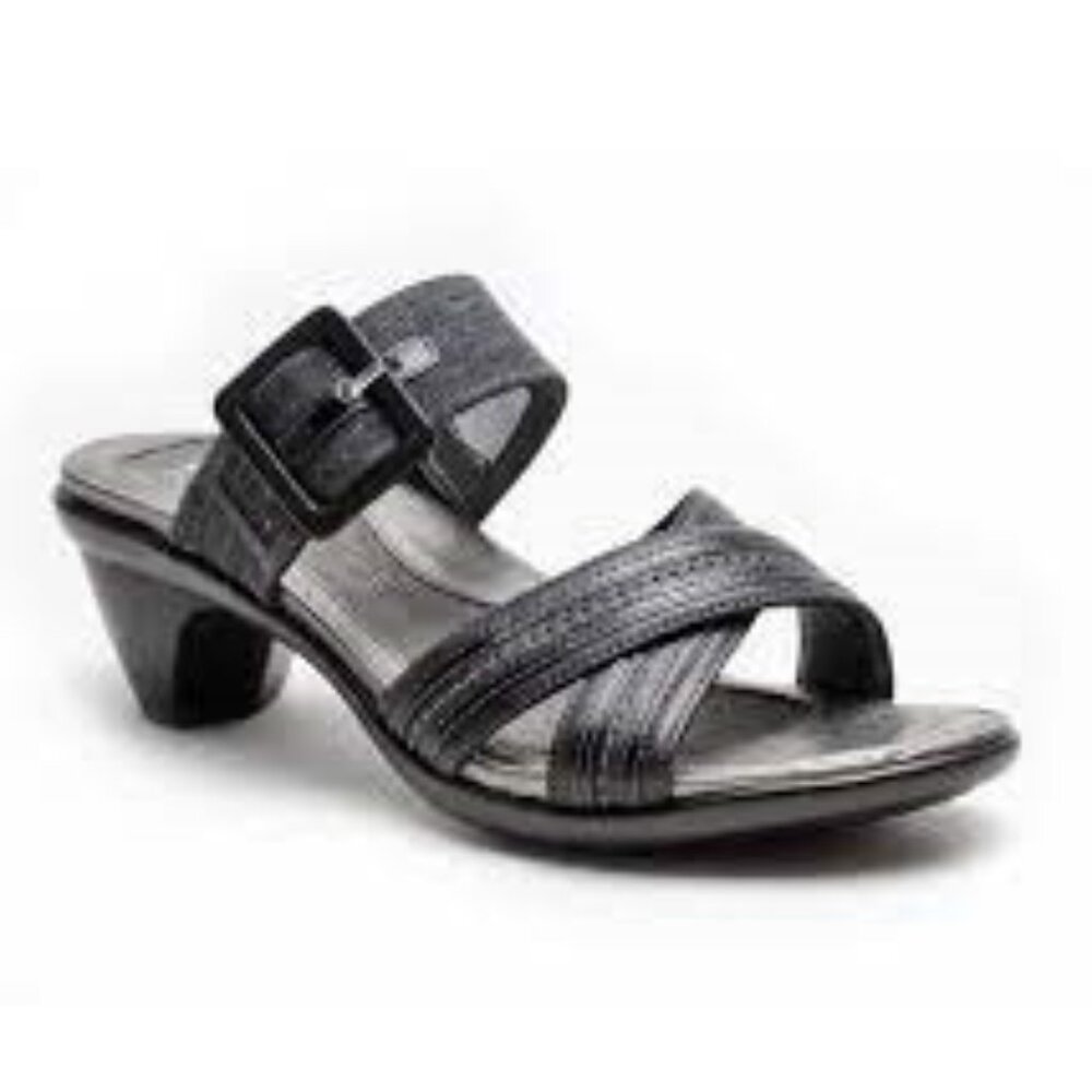 NIB Naot MARVEL Black Leather Slip On Sandals  - 10